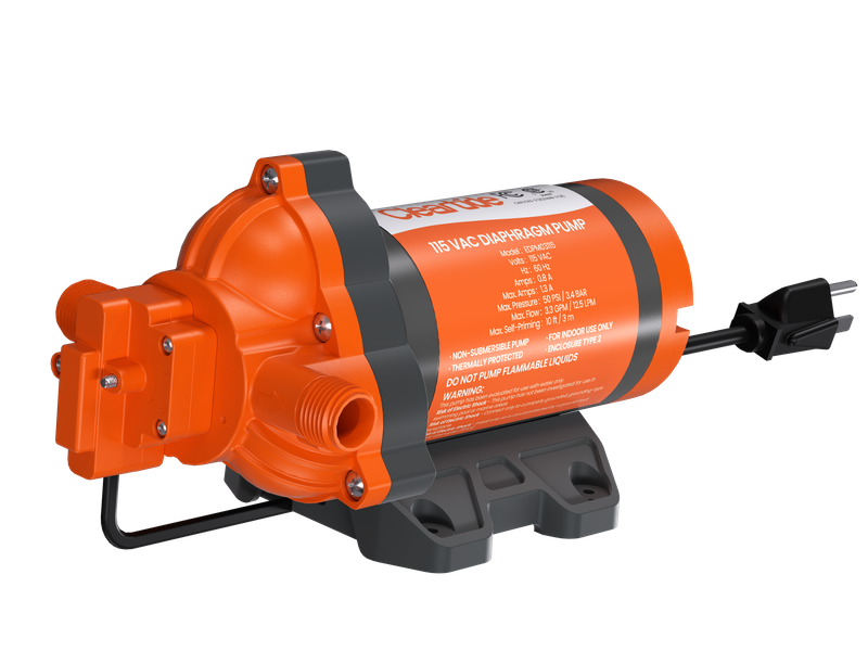 Bomba de diafragma transparente 12V DC/115V CA